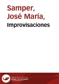 Improvisaciones | Biblioteca Virtual Miguel de Cervantes