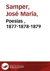 Poesías  , 1877-1878-1879 | Biblioteca Virtual Miguel de Cervantes