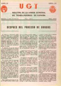 U.G.T. : Boletín de la Unión General de Trabajadores de España en Francia. Núm. 314, febrero de 1971 | Biblioteca Virtual Miguel de Cervantes