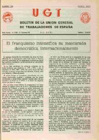 U.G.T. : Boletín de la Unión General de Trabajadores de España en Francia. Núm. 316, abril de 1971 | Biblioteca Virtual Miguel de Cervantes