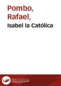 Isabel la Católica | Biblioteca Virtual Miguel de Cervantes