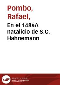 En el 148áA natalicio de S.C. Hahnemann | Biblioteca Virtual Miguel de Cervantes