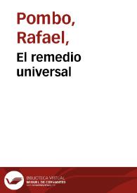 El remedio universal | Biblioteca Virtual Miguel de Cervantes