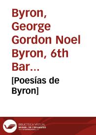 [Poesías de Byron] | Biblioteca Virtual Miguel de Cervantes