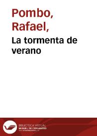 La tormenta de verano | Biblioteca Virtual Miguel de Cervantes