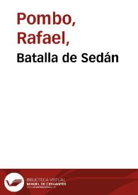 Batalla de Sedán | Biblioteca Virtual Miguel de Cervantes