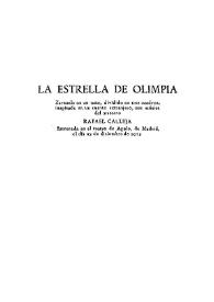 La estrella de Olimpia / Carlos Arniches | Biblioteca Virtual Miguel de Cervantes