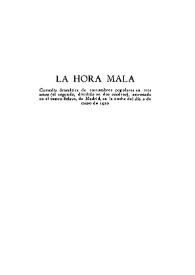 La hora mala / Carlos Arniches | Biblioteca Virtual Miguel de Cervantes