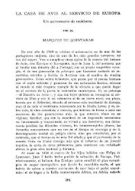 La casa de Aviz al servicio de Europa. Un aniversario de Occidente / por el Marqués de Quintanar | Biblioteca Virtual Miguel de Cervantes