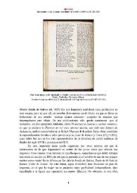 María Josefa de Gálvez (fl. 1825) [Semblanza] / Inmaculada Casas Delgado  | Biblioteca Virtual Miguel de Cervantes