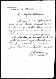 Carta de J. M. Sempere a Rafael Altamira. Buenos Aires, 30 de abril de 1910 | Biblioteca Virtual Miguel de Cervantes