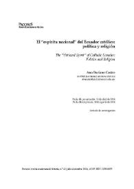  El "espíritu nacional" del Ecuador católico: política y religión  / Ana Burriano Castro | Biblioteca Virtual Miguel de Cervantes