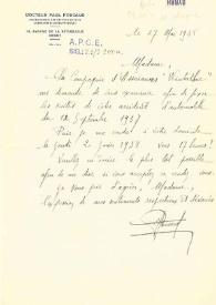 Carta de Paul Foucaud a Rosa Farga Font. Meaux (Francia), 27 de mayo de 1938 | Biblioteca Virtual Miguel de Cervantes