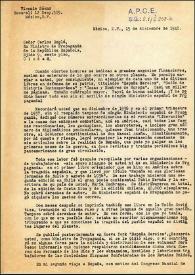 Carta de Vicente Sáenz a Carlos Esplá. México D. F., 15 de diciembre de 1942 | Biblioteca Virtual Miguel de Cervantes