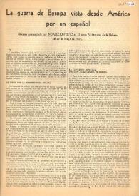 La guerra de Europa vista desde América por un español. Discurso pronunciado por Indalecio Prieto en el teatro Auditorium, de La Habana, el 29 de mayo de 1941 | Biblioteca Virtual Miguel de Cervantes