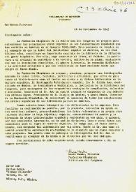 Carta de Lewis Hanke a Esplá. 26 de noviembre de 1945 / Lewis Hanke | Biblioteca Virtual Miguel de Cervantes