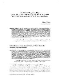 Ni Roxin ni Jakobs: ¿necesita la dogmática jurídica otro repertorio más de fórmulas vacías? / Minor E. Salas | Biblioteca Virtual Miguel de Cervantes