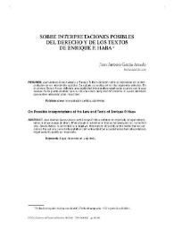 Sobre interpretaciones posibles del derecho y de los textos de Enrique P. Haba / Juan Antonio García Amado | Biblioteca Virtual Miguel de Cervantes