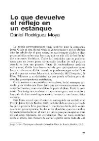 Lo que devuelve el reflejo en un estanque / Daniel Rodríguez Moya | Biblioteca Virtual Miguel de Cervantes