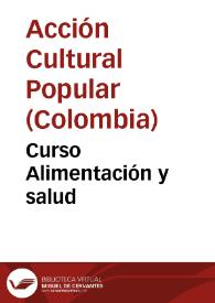 Curso Alimentación y salud | Biblioteca Virtual Miguel de Cervantes