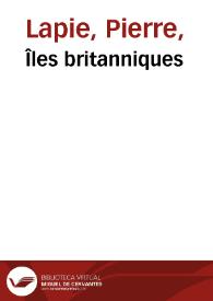 Îles britanniques | Biblioteca Virtual Miguel de Cervantes