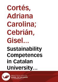 Sustainability Competences in Catalan University Degrees | Biblioteca Virtual Miguel de Cervantes