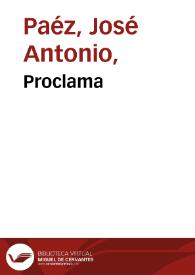 Proclama | Biblioteca Virtual Miguel de Cervantes