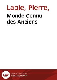 Monde Connu des Anciens | Biblioteca Virtual Miguel de Cervantes