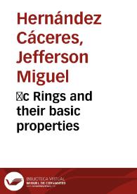 Δc Rings and their basic properties | Biblioteca Virtual Miguel de Cervantes