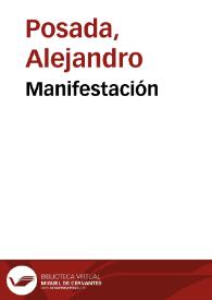 Manifestación | Biblioteca Virtual Miguel de Cervantes