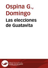 Las elecciones de Guatavita | Biblioteca Virtual Miguel de Cervantes