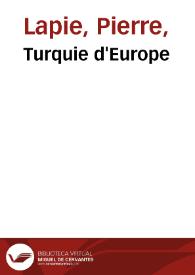 Turquie d'Europe | Biblioteca Virtual Miguel de Cervantes