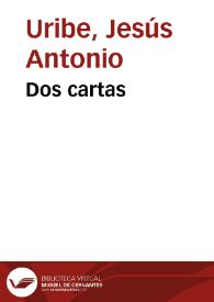 Dos cartas | Biblioteca Virtual Miguel de Cervantes