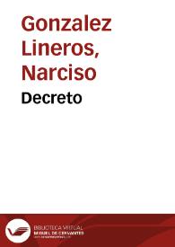 Decreto | Biblioteca Virtual Miguel de Cervantes