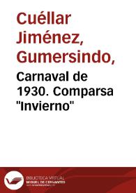 Carnaval de 1930. Comparsa "Invierno" | Biblioteca Virtual Miguel de Cervantes