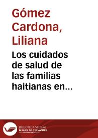 Los cuidados de salud de las familias haitianas en Canadá. Una aproximación antropológica de los dolores de estómago en los niños | Biblioteca Virtual Miguel de Cervantes