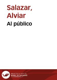 Al público | Biblioteca Virtual Miguel de Cervantes