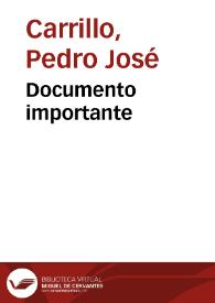 Documento importante | Biblioteca Virtual Miguel de Cervantes