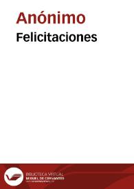 Felicitaciones | Biblioteca Virtual Miguel de Cervantes