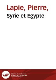 Syrie et Egypte | Biblioteca Virtual Miguel de Cervantes