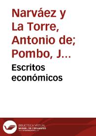 Escritos económicos | Biblioteca Virtual Miguel de Cervantes