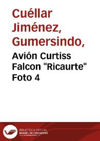 Avión Curtiss Falcon "Ricaurte" Foto 4 | Biblioteca Virtual Miguel de Cervantes