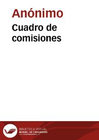 Cuadro de comisiones | Biblioteca Virtual Miguel de Cervantes