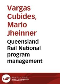 Queensland Rail National program management | Biblioteca Virtual Miguel de Cervantes