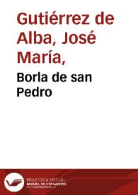 Borla de san Pedro | Biblioteca Virtual Miguel de Cervantes