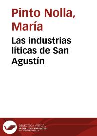 Las industrias líticas de San Agustín | Biblioteca Virtual Miguel de Cervantes