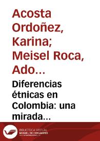 Diferencias étnicas en Colombia: una mirada antropométrica | Biblioteca Virtual Miguel de Cervantes