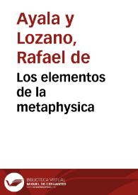 Los elementos de la metaphysica | Biblioteca Virtual Miguel de Cervantes