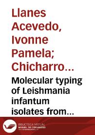 Molecular typing of Leishmania infantum isolates from a leishmaniasis outbreak in Madrid, Spain, 2009 to 2012 | Biblioteca Virtual Miguel de Cervantes