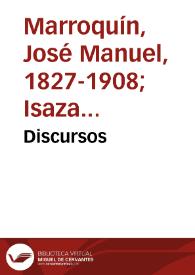 Discursos | Biblioteca Virtual Miguel de Cervantes